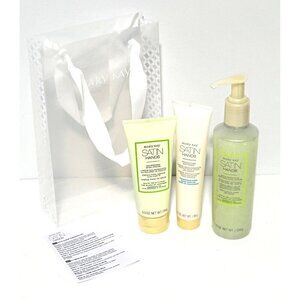 Mary Kay Satin Hands Pampering Set Refining Shea Scrub Protecting Softener Cream